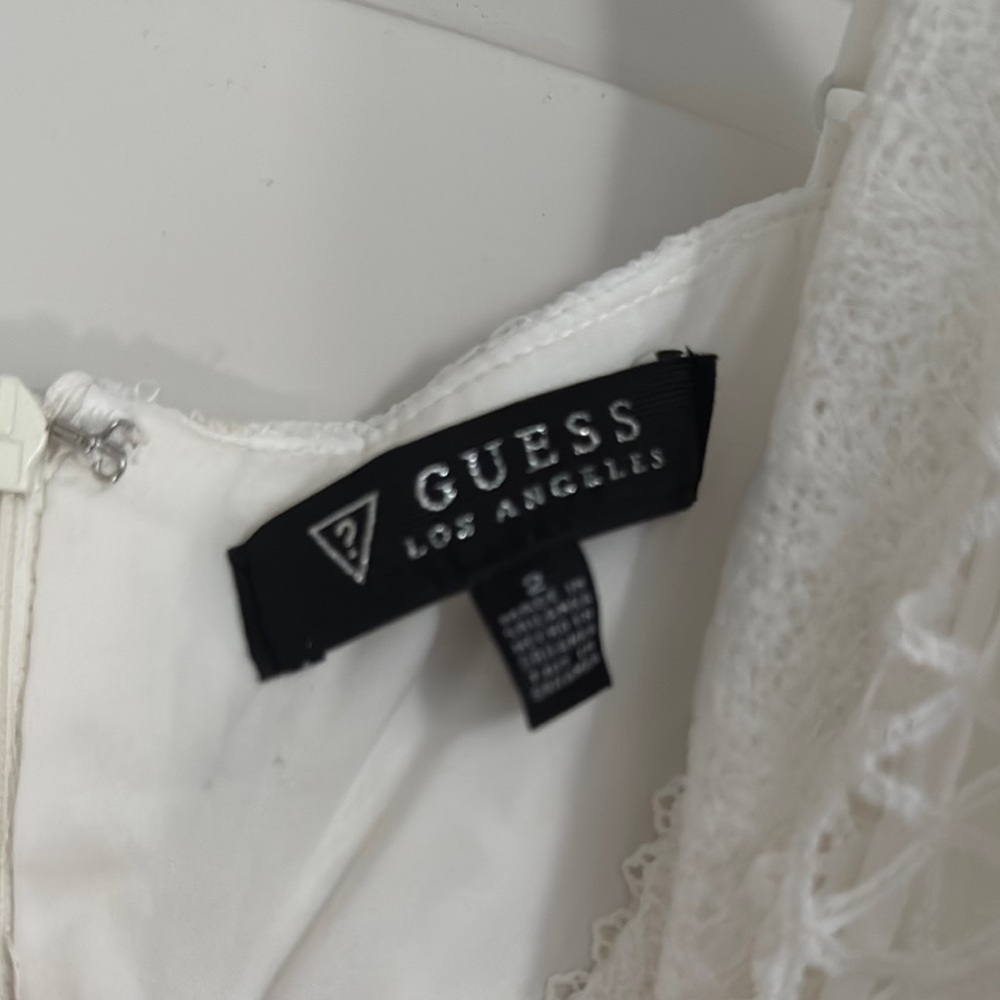 Guess White Ruched Mini Sundress - Picture 2 of 5